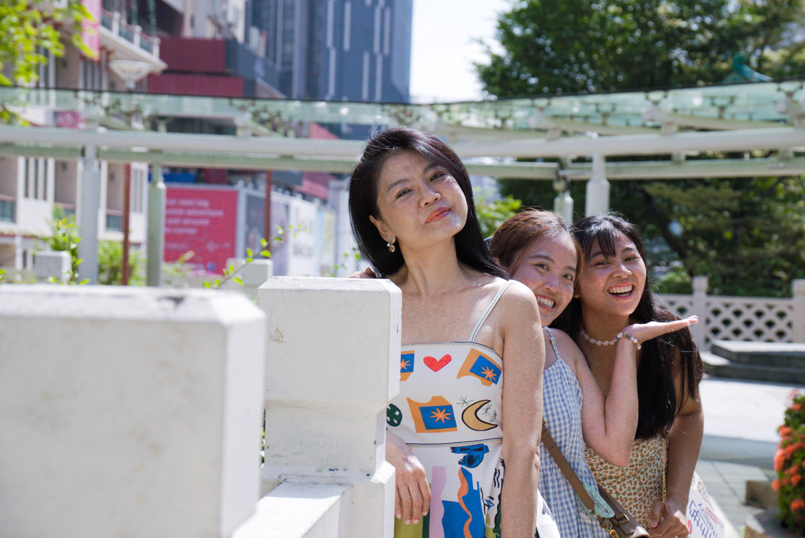 Woman in center